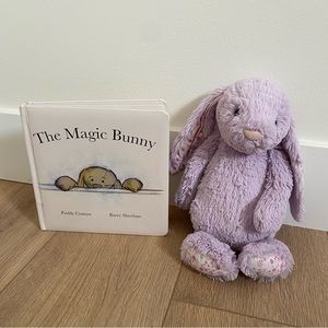 Medium (12”) Blossom Jellycat Bunny & Jellycat book